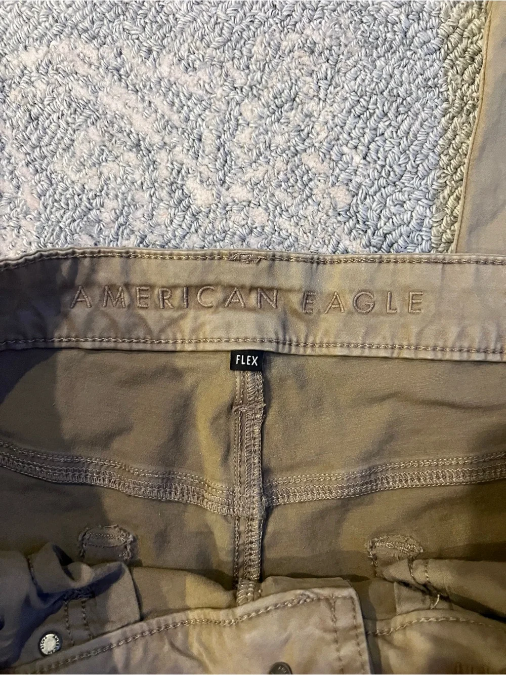 American Eagle Outfitters Olive-Tan Straight Pants